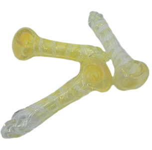 5.5" Fumed Twisted Mouth Hand Pipe - Glass