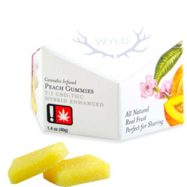 WYLD Gummies - Peach 2:1 CBD THC  Main Image