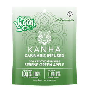 KANHA - Kanha 20:1 CBD Vegan Serene Green Apple Gummies