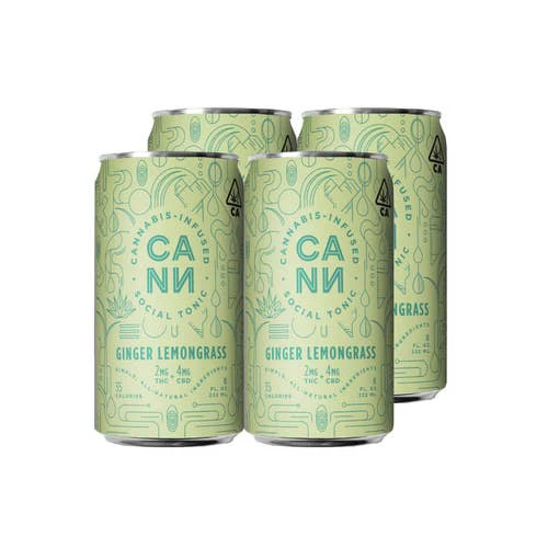 Cann - [Next Day] Ginger Lemongrass 4 Pack (2mg THC, 4mg CBD) Main Image
