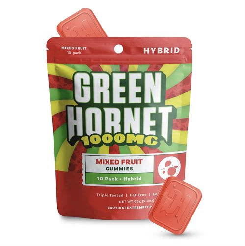 Green Hornet - Blue Raspberry (100mg) Gummies Main Image