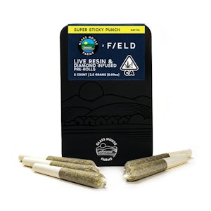 Glass House - 2.5g Super Sticky Punch Infused Pre-Roll Pack (.5g - 5 pack) - Glass House x F/ELD