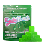 KUSHY PUNCH: Sour Apple Full Spectrum Gummies 10 Pieces/100mg (H)