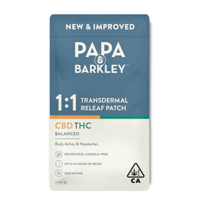 Papa and Barkley - Papa and Barkley - Patch - 1CBD:1THC - 30mg