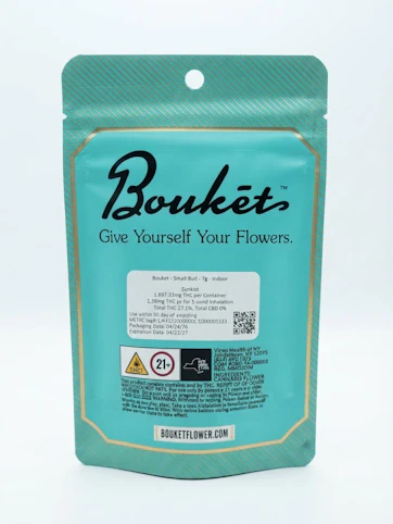 Bouket - Sunkist -Indica- 27.1% THC| 7g Small Bud Indoor Grown (Flower) | Bouket-AB5