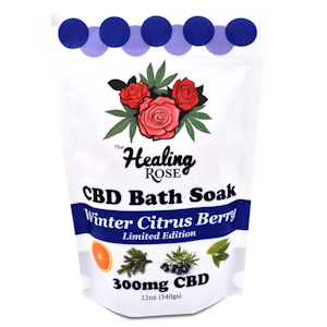 Winter Citrus Berry Bath Soak | CBD Bath Soak | 300mg CBD, 12oz