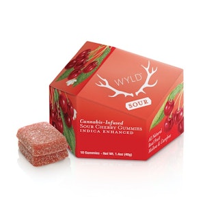 Wyld | Sour Cherry Indica Gummies | 100mg