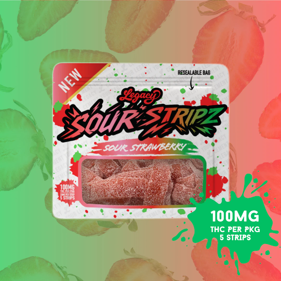 LEGACY - Legacy | 5pk Sour Stripz | Sour Strawberry | 100mg Main Image