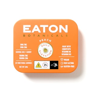 Eaton Botanicals - Eaton Botanicals - Daily Elevation Gummies- Peach 5mg / 20pk