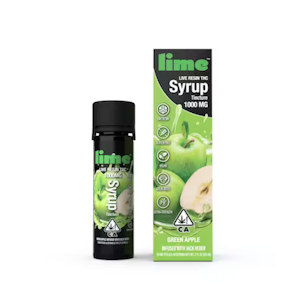 Lime Brand - 1,000mg THC Green Apple Live Resin Syrup - Lime