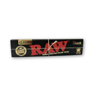 Raw - 1 1/4 Kingsize Slim Black Edition Unrefined Rolling Papers - RAW
