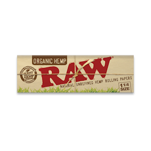 RAW - 1 1/4 ORGANIC ROLLING PAPER - RAW