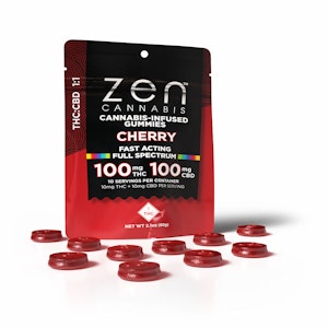 ZEN CANNABIS - Zen Cannabis - Cherry Gummies 1:1 THC:CBD