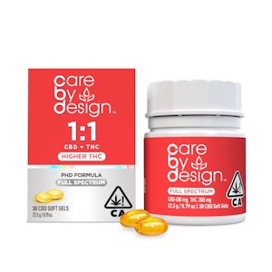 CARE BY DESIGN - 1:1 FULL SPECTRUM SOFT GELS (30) - CARE BY DESIGN