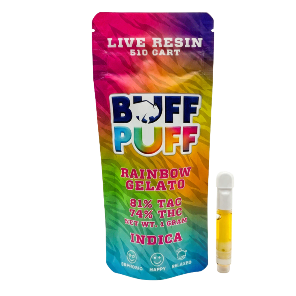 Buff Puff - Buff Puff - Rainbow Gelato - 510 Resin Cart - 1g Main Image