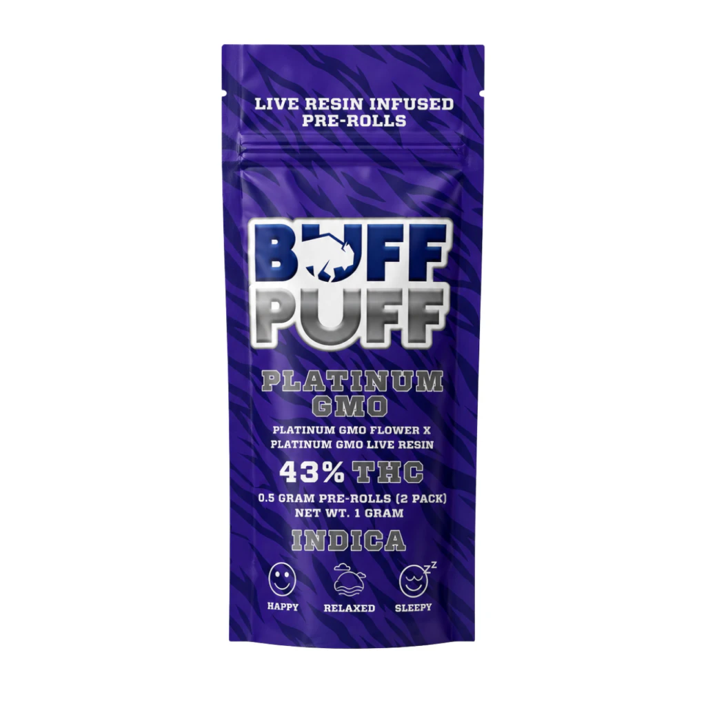 Buff Puff - Buff Puff - Platinum GMO - Infused Preroll - 2 x 0.5g Main Image