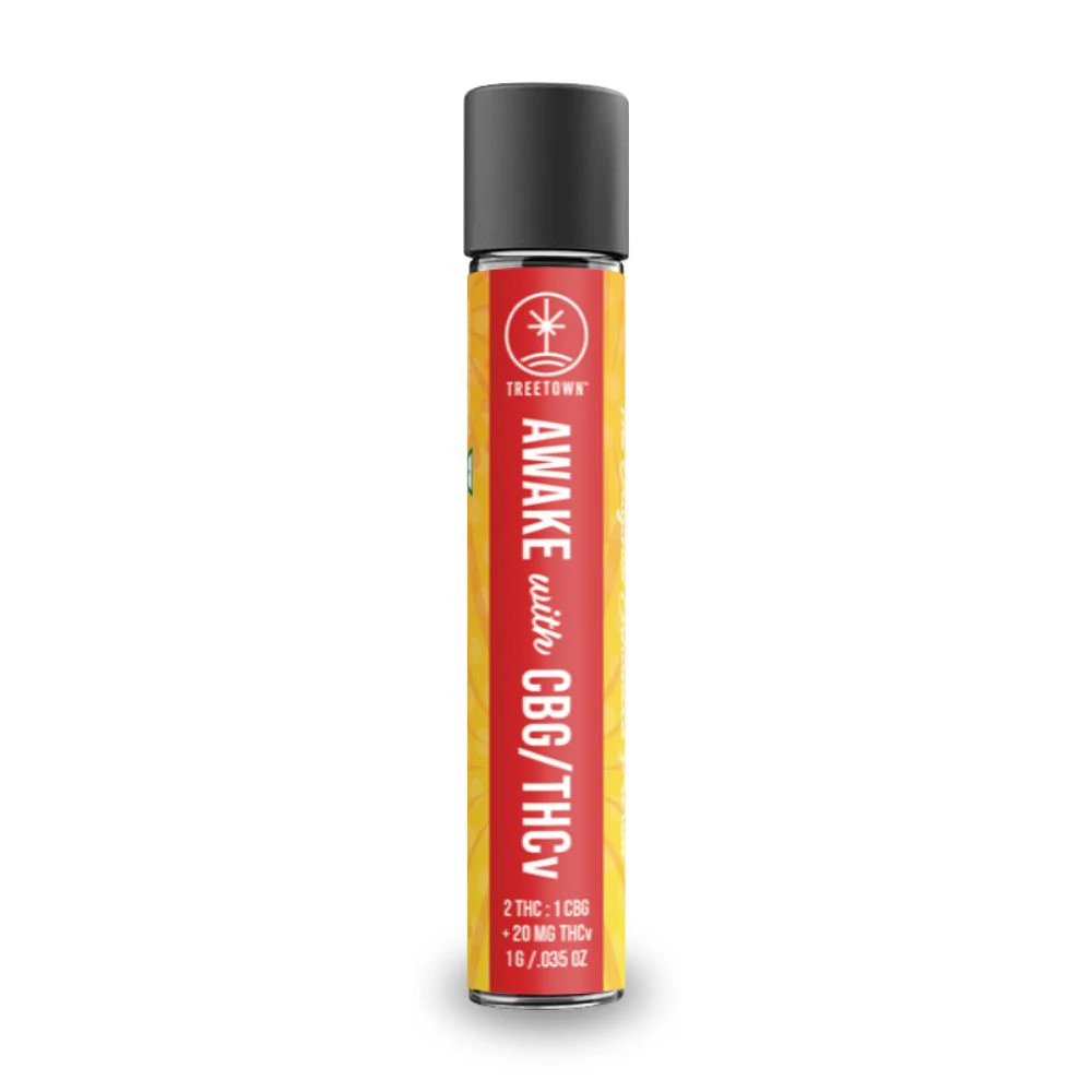 Treetown - Awake (Electric Peanut Butter Cookies) 2:1 THC:CBG & 20mg THCv 1g Preroll - TREETOWN Main Image
