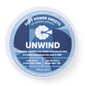 Soft Power Sweets | Unwind | Dark Chocolate Bars | 2:1 CBN 100mg | 20pc