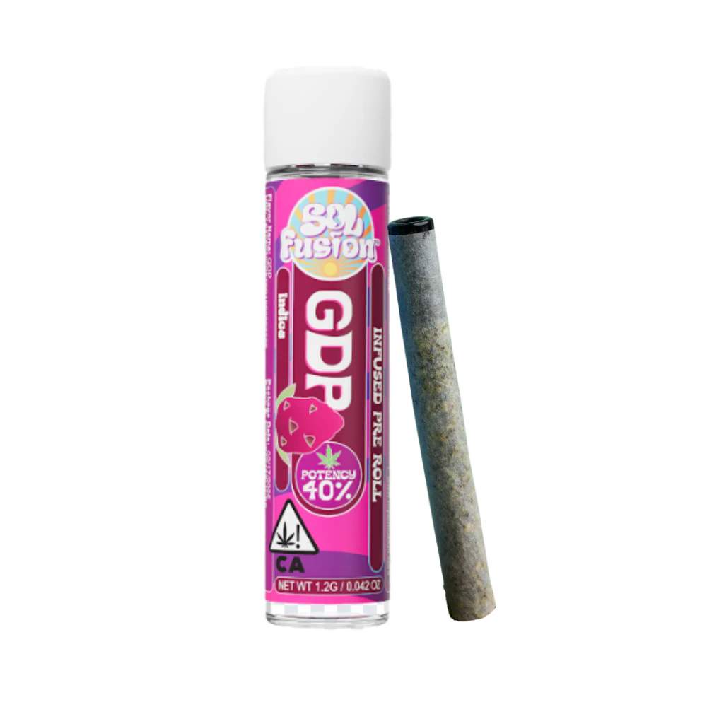 Sol Fusion - 1.2g Granddaddy Purple Infused Pre-Roll - Sol Fusion Main Image