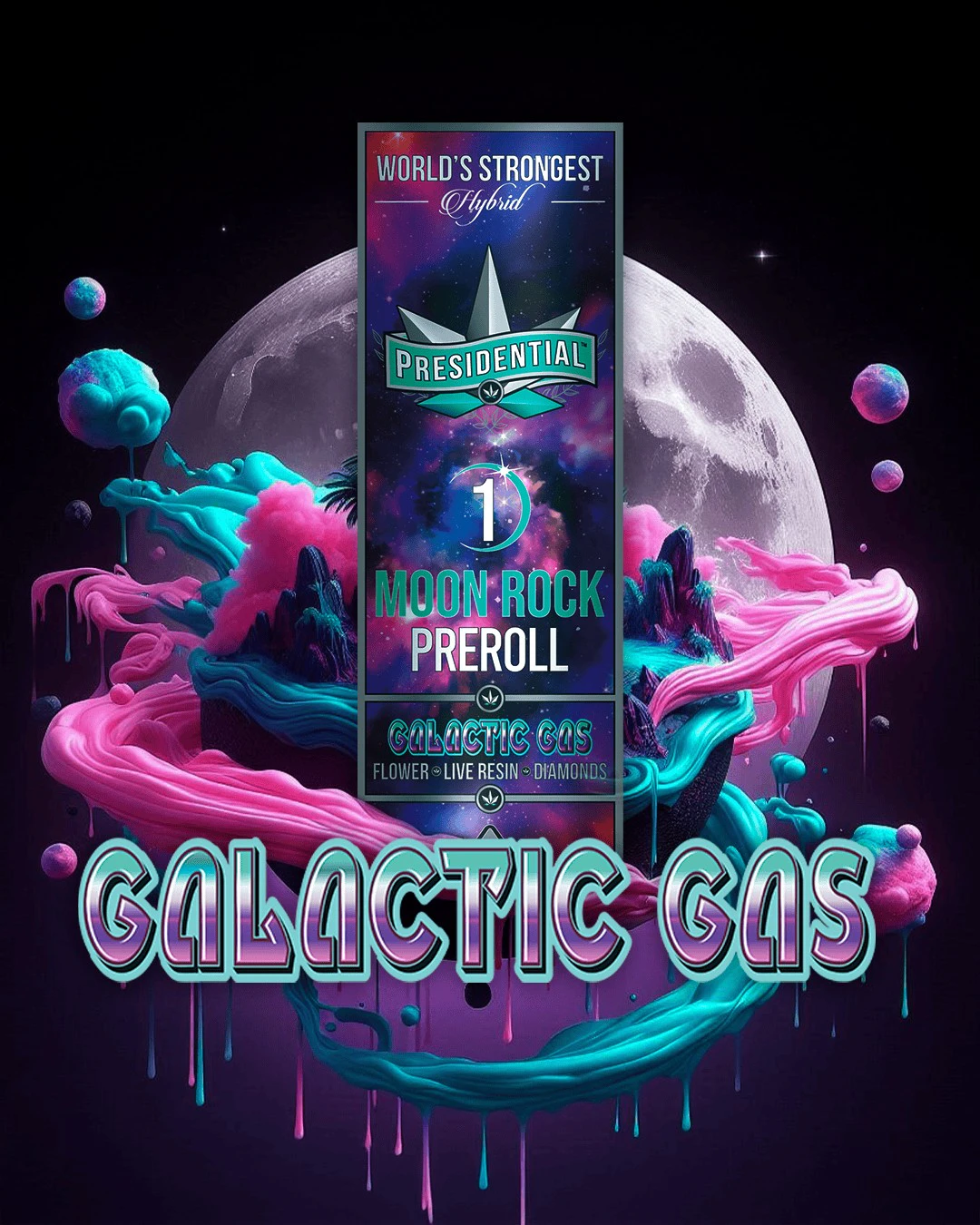 Presidential - 1.5g Galactic Gas Moon Rock Blunt / Presidential Main Image