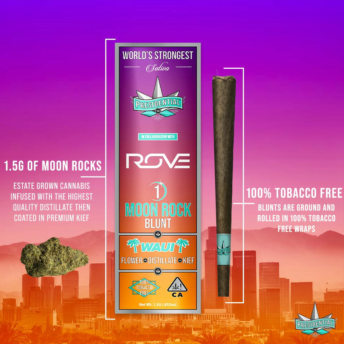 Presidential - 1.5g Waui Moon Rock Blunt / Presidential Main Image
