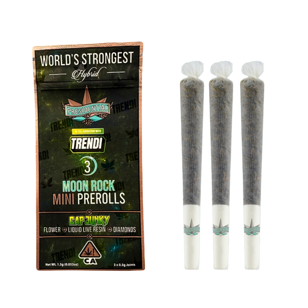 1.5g Cap Junky Moonrock Infused Pre-Roll Pack (.5g - 3 pack) - Presidential picture