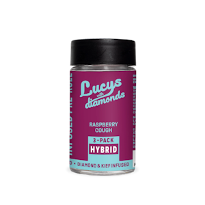 BLOTTER - Lucy's: Raspberry Cough | Diamond Infused Pre-roll Dipped in Kief | 0.7g 3-pack | Blotter