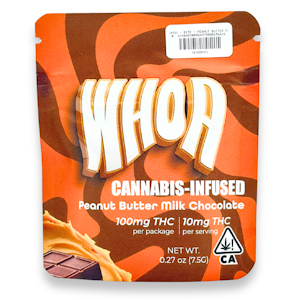 WHOA - Whoa - Bite - Peanut Butter Milk Chocolate - Chocolate - 100mg - 10pk