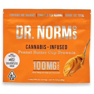 DR. NORM'S - Dr Norms - Solventless Peanut Butter Cup Brownie - 100mg