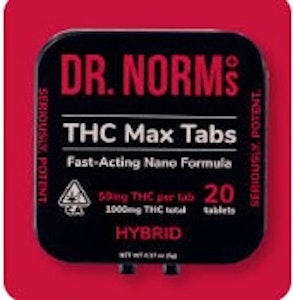 DR. NORM'S - [DR NORMS] Tablets - THC MAX Hybrid 1000 mg (H)