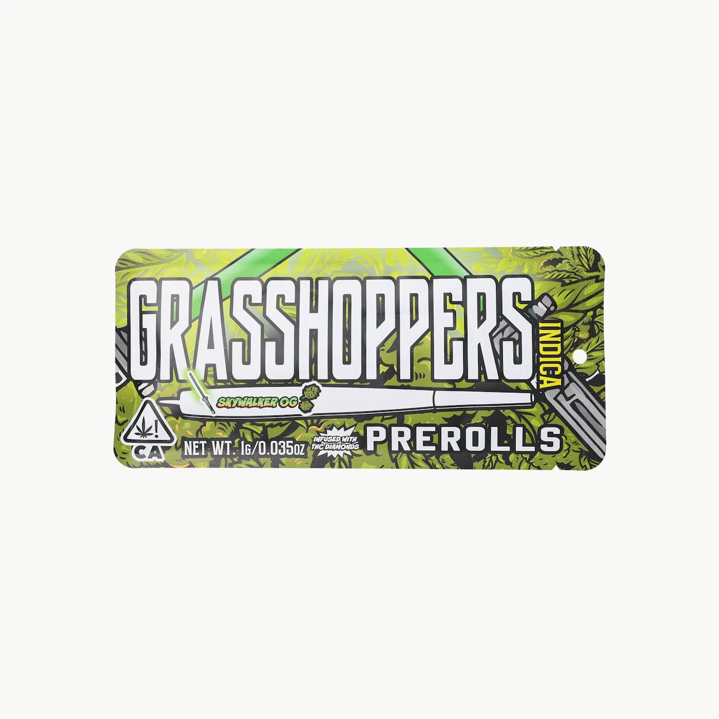 GRASSHOPPERS - Grasshoppers - Infused Preroll - Skywalker OG - 1g Main Image