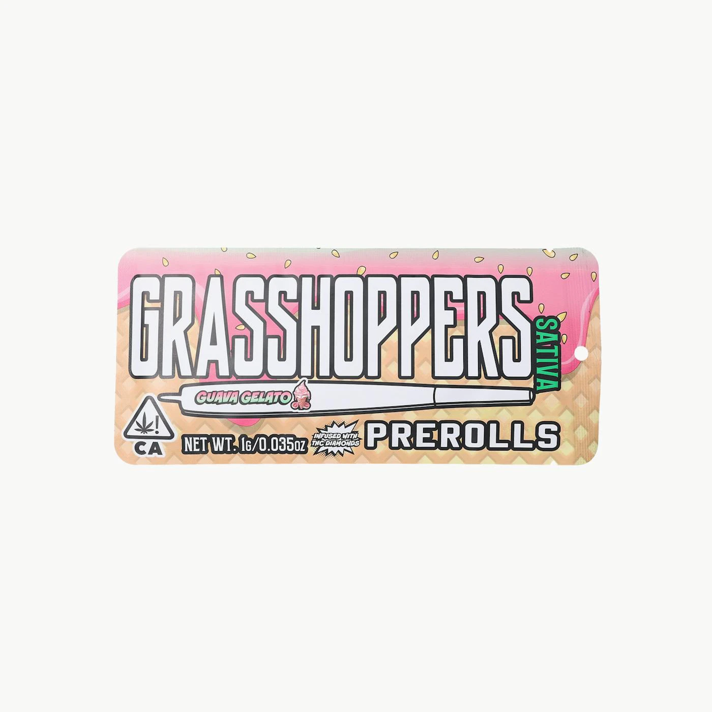 GRASSHOPPERS - Grasshoppers - Infused Preroll - Guava Gelato - 1g Main Image