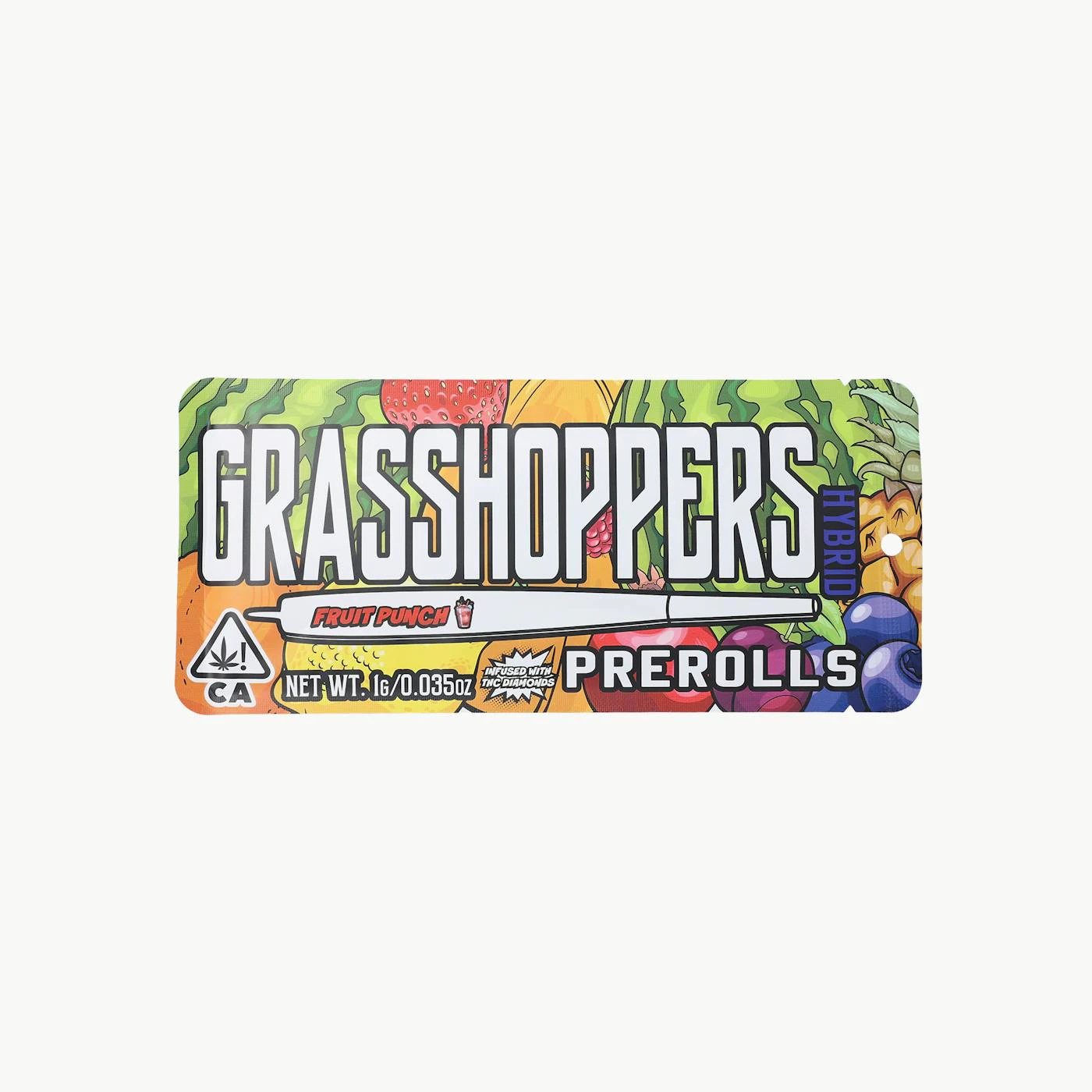 GRASSHOPPERS - Grasshoppers - Infused Preroll - Fruit Punch - 1g Main Image
