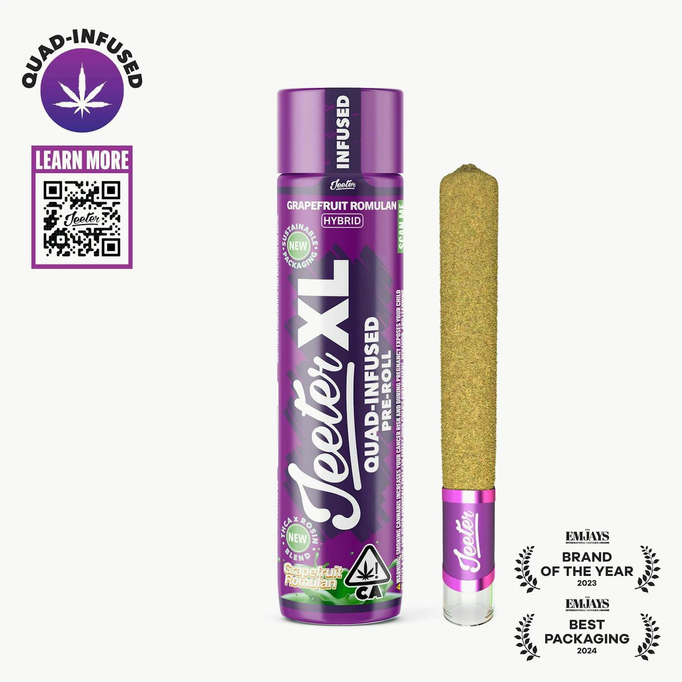 Jeeter - Jeeter - Infused Preroll - Grapefruit Romulan - 2g Main Image
