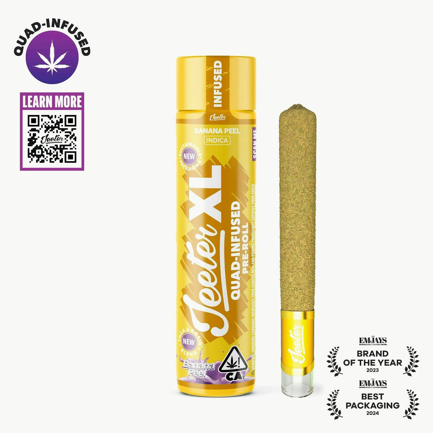 Jeeter - Jeeter - Infused Preroll - Banana Peel - 2g Main Image