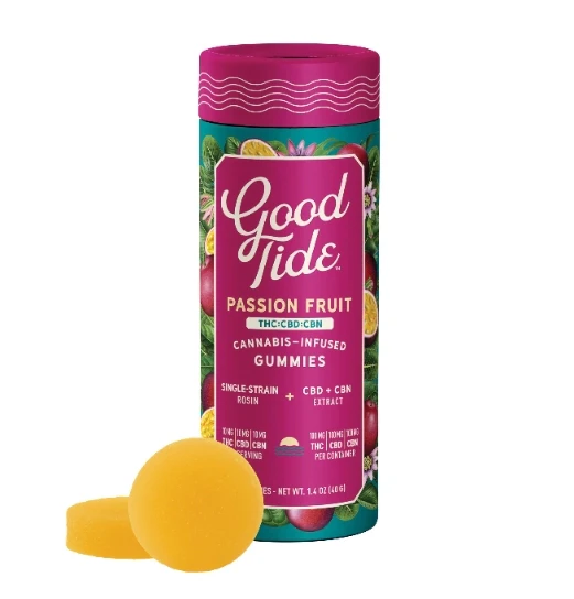 Good Tide - Good Tide - Edibles - Passionfruit - Indica - THC:CBD:CBN 1:1:1 - 100mg Main Image