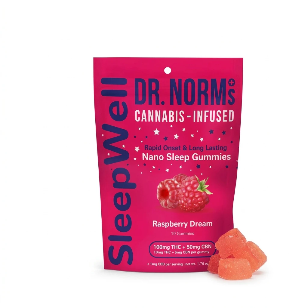 Dr. Norm's - Dr. Norm's - Edibles - Raspberry Dream - Sleepwell - 2:1 THC:CBN - 100mg Main Image