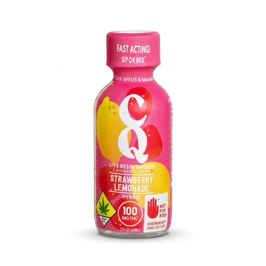 CQ Drinks - CQ - Edibles - Strawberry Lemonade - Hybrid - 2oz Shot - 100mg Main Image