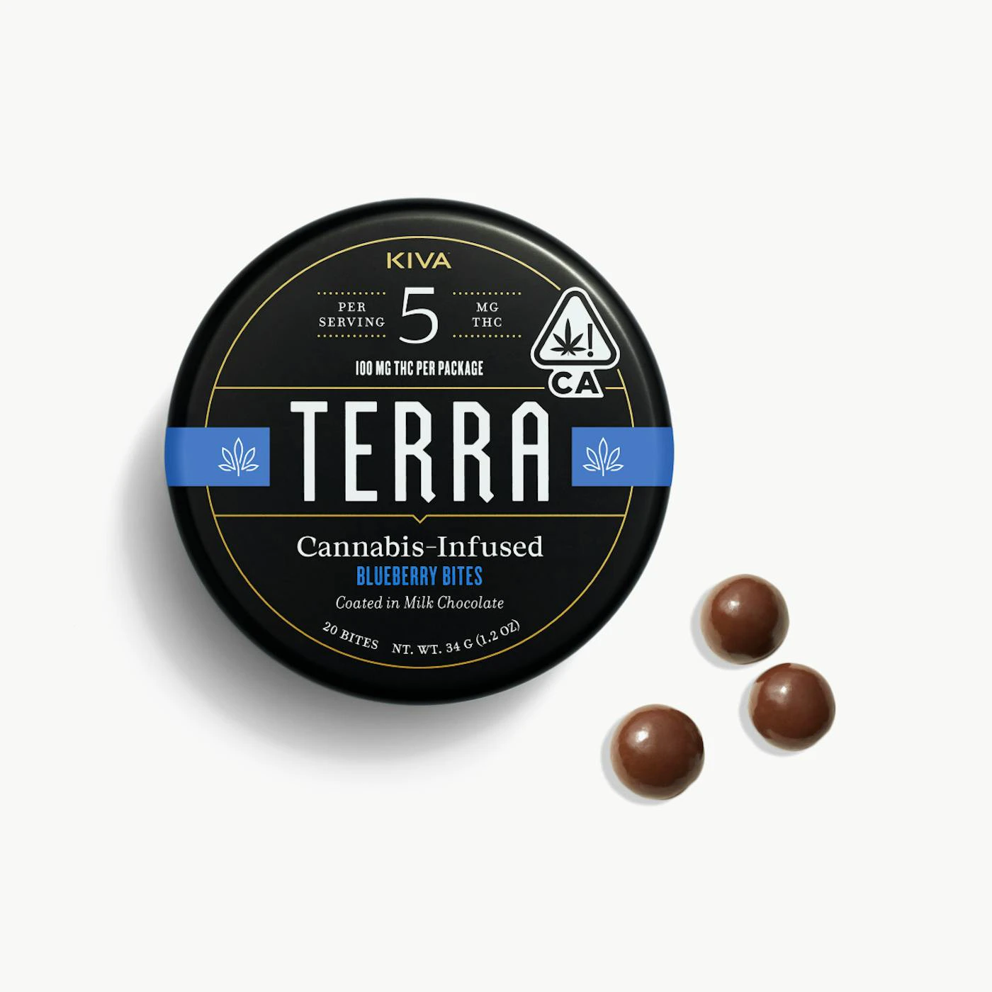 Terra Bites - Terra Bites - Edibles - Milk Chocolate Blueberries - 100mg Main Image
