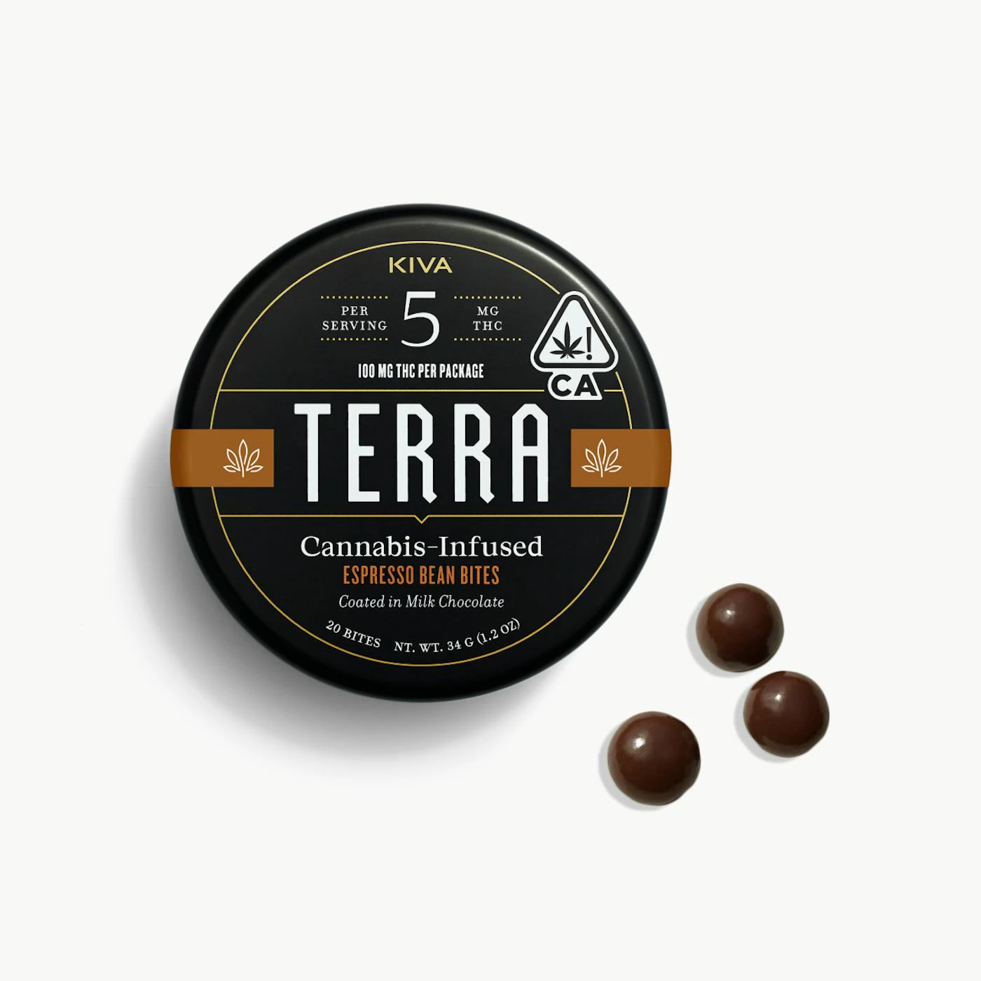 Terra Bites - Terra Bites - Edibles - Dark Chocolate Espresso Beans - 100mg Main Image