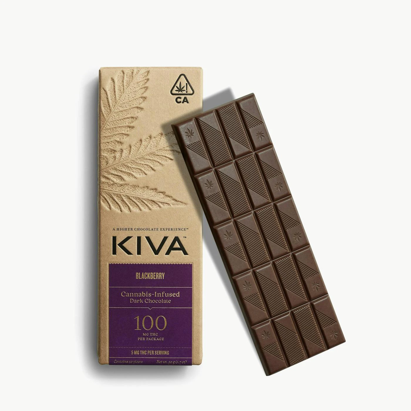 Kiva Bar - Kiva Bar - Edibles - Dark Chocolate Blackberry - 100mg Main Image