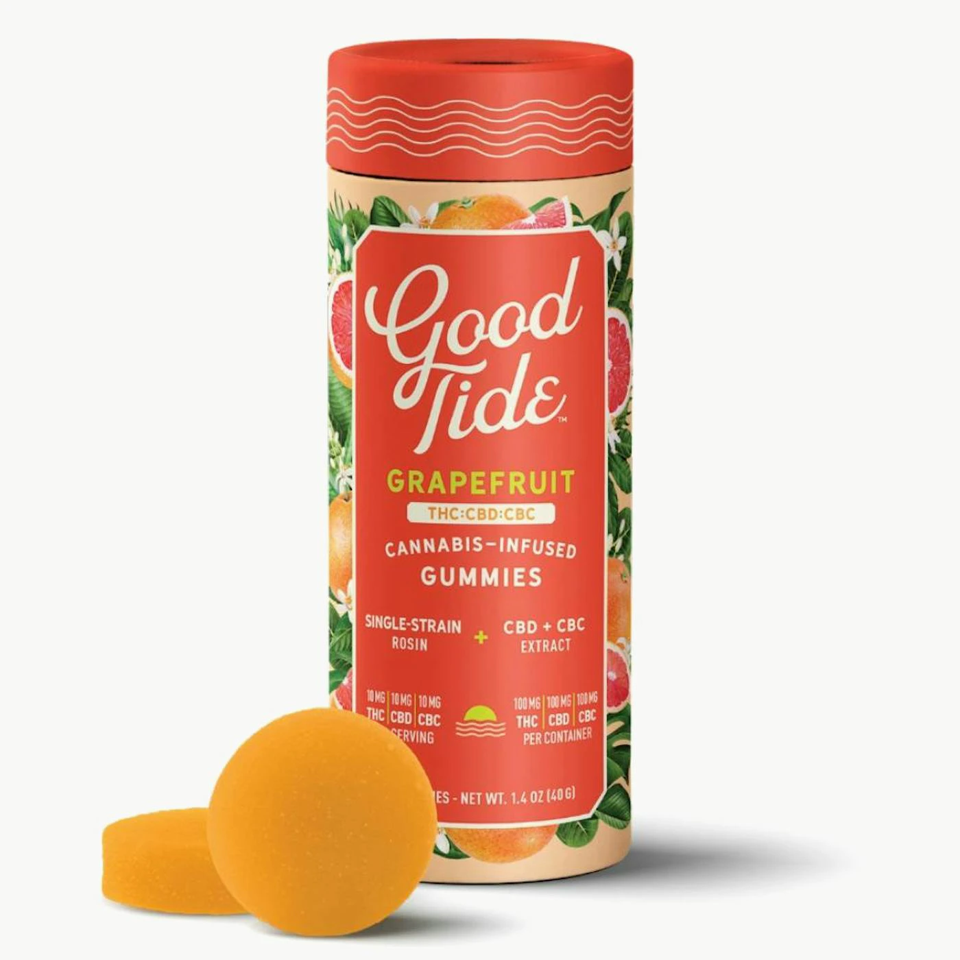 Good Tide - Good Tide - Edibles - Grapefruit - Sativa - THC:CBD:CBC 1:1:1 - 100mg Main Image