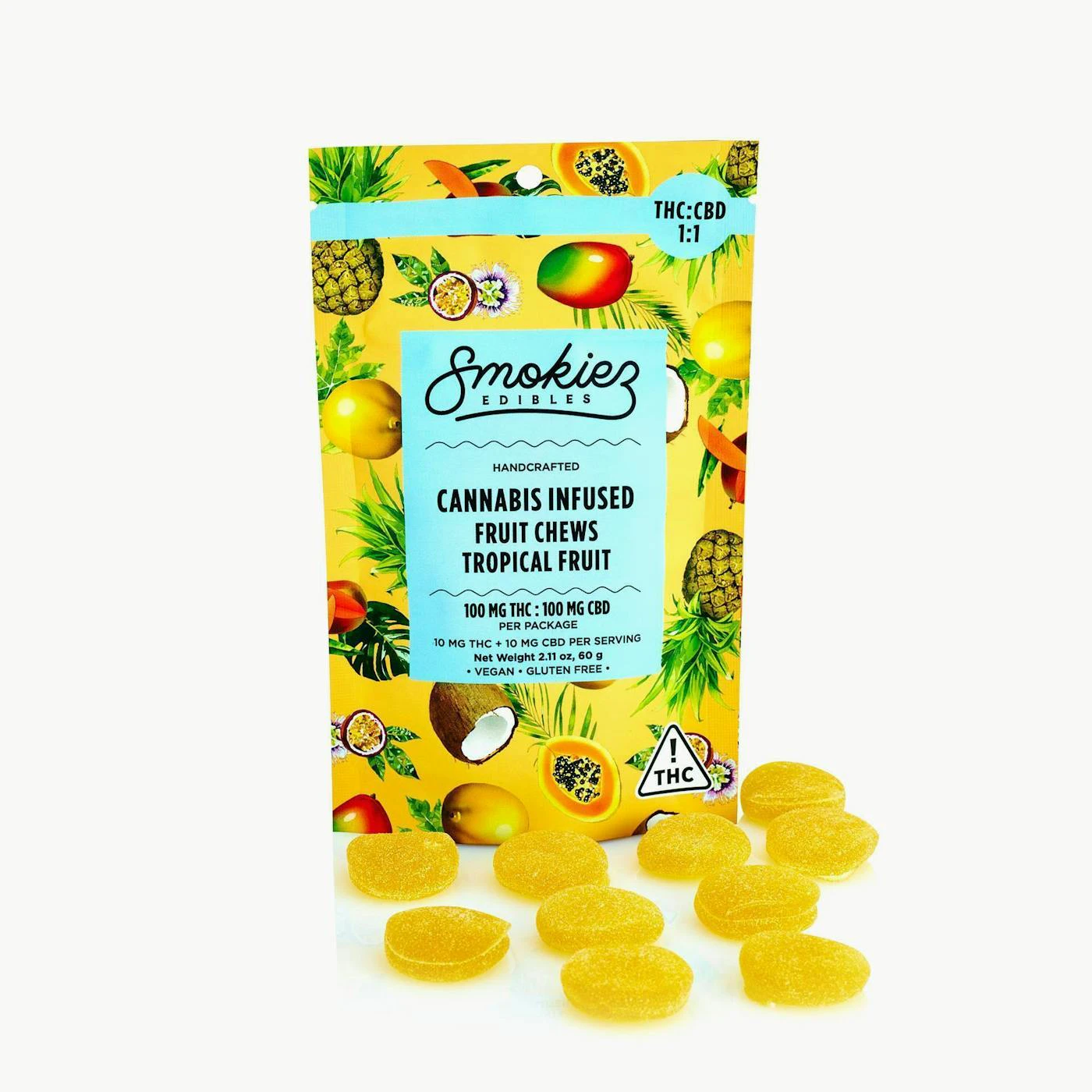 SMOKIEZ - Smokiez - Edibles - Tropical - 1:1 THC:CBD - 100mg - 10 Pack Main Image