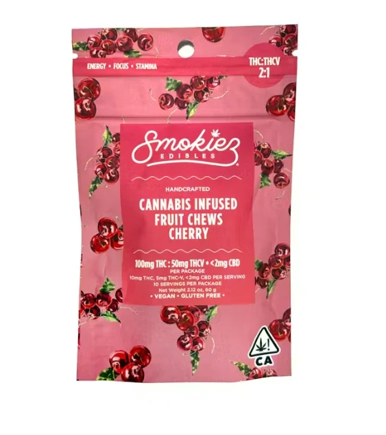 SMOKIEZ - Smokiez - Edibles - Cherry - 2:1 THC:THCV - 100mg - 10 Pack Main Image