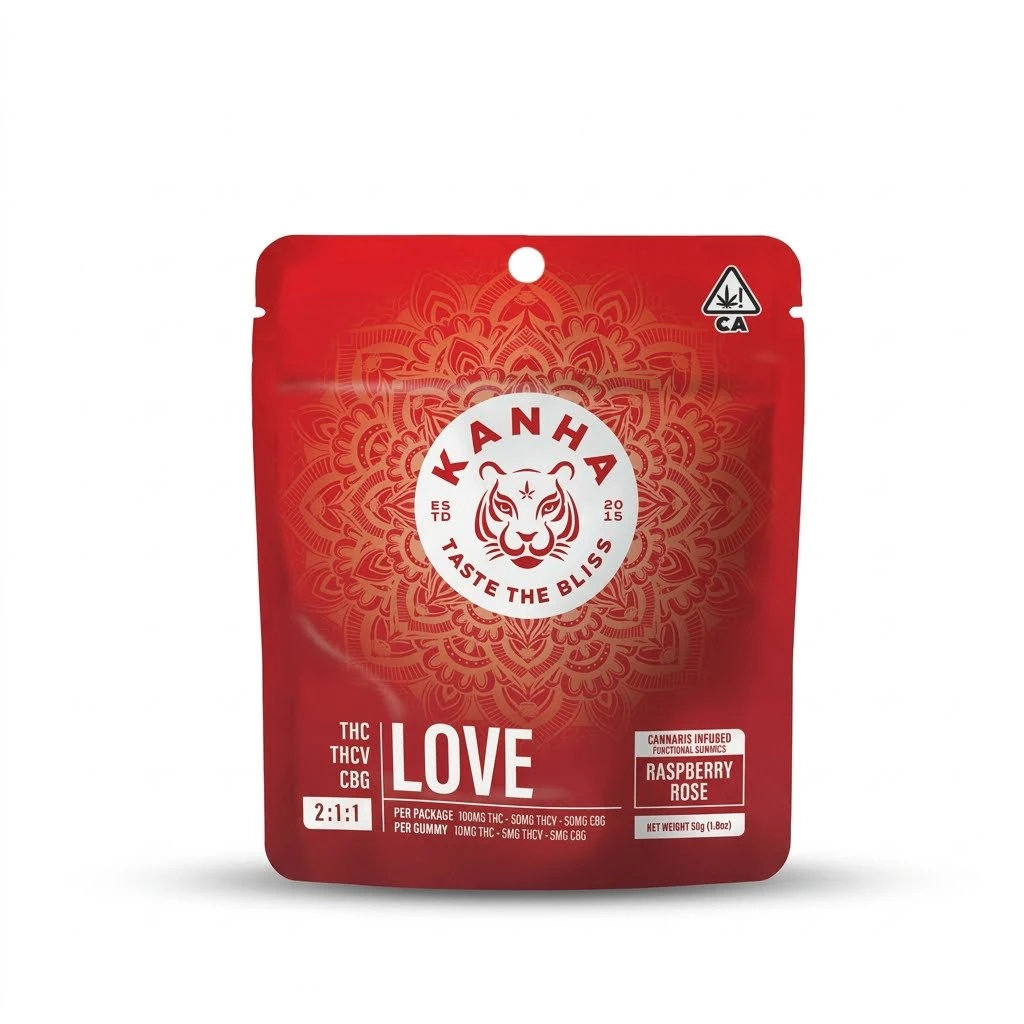 KANHA - KANHA NANO - Edibles - Raspberry Rose - THC:THCV:CBG 2:1:1 - 100mg Main Image