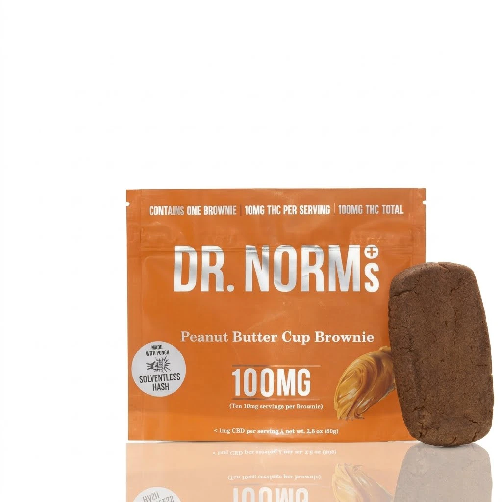 Dr. Norm's - Dr. Norm's - Edibles - Peanut Butter Cup Brownie - Solventless - 100mg Main Image