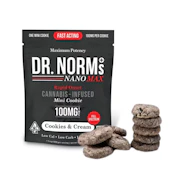 Dr. Norm's - Edibles - Cookies & Cream Cookie - Nano - Max - 100mg - Single 