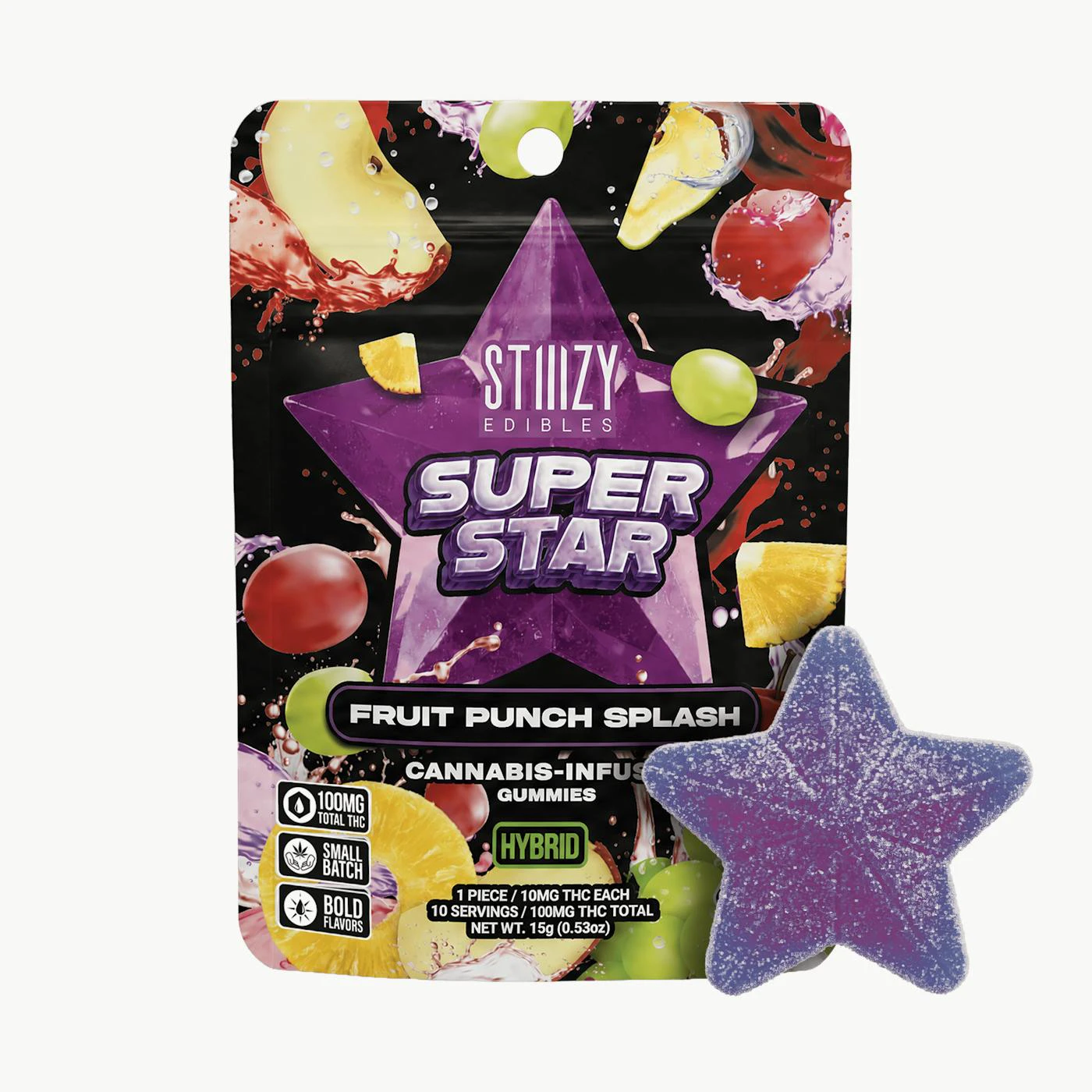 STIIIZY - STIIIZY - Edibles - Fruit Punch Splash Star - 100mg Main Image