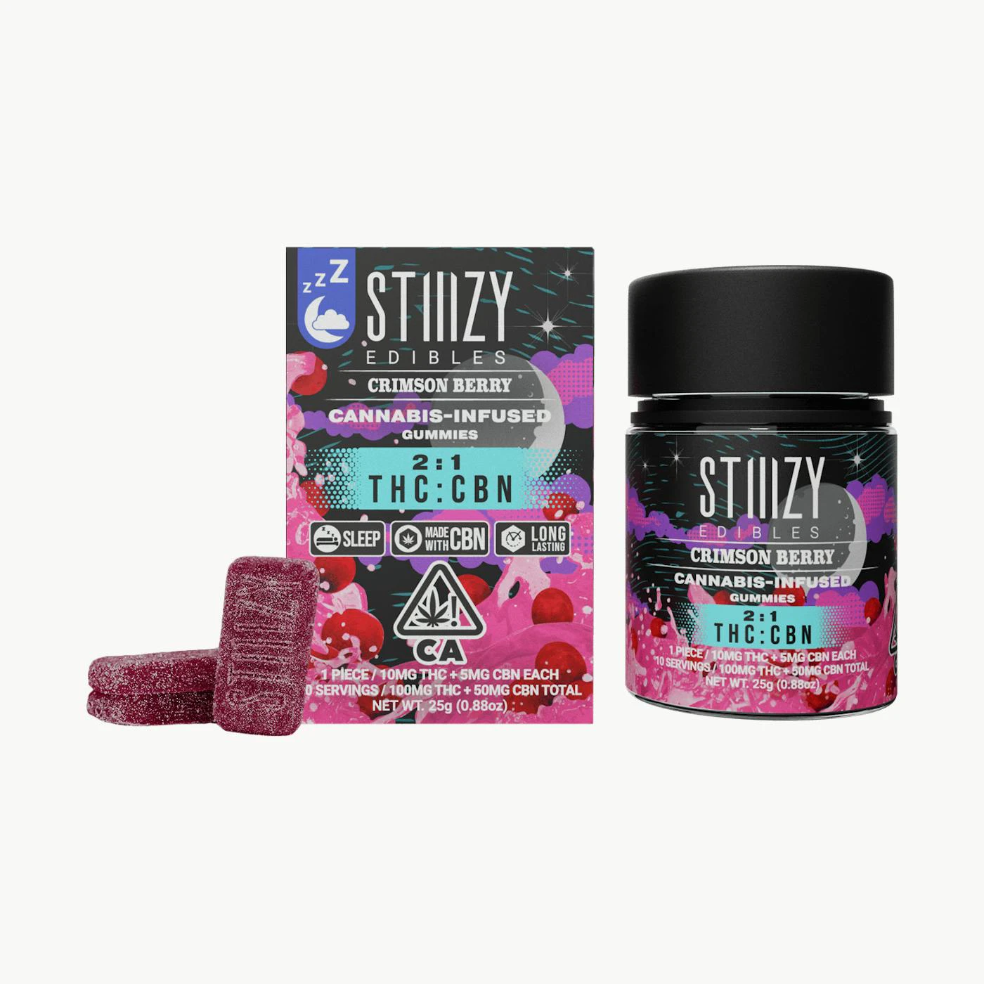 STIIIZY - STIIIZY - Edibles - Crimson Berry - 2:1 THC:CBN Main Image