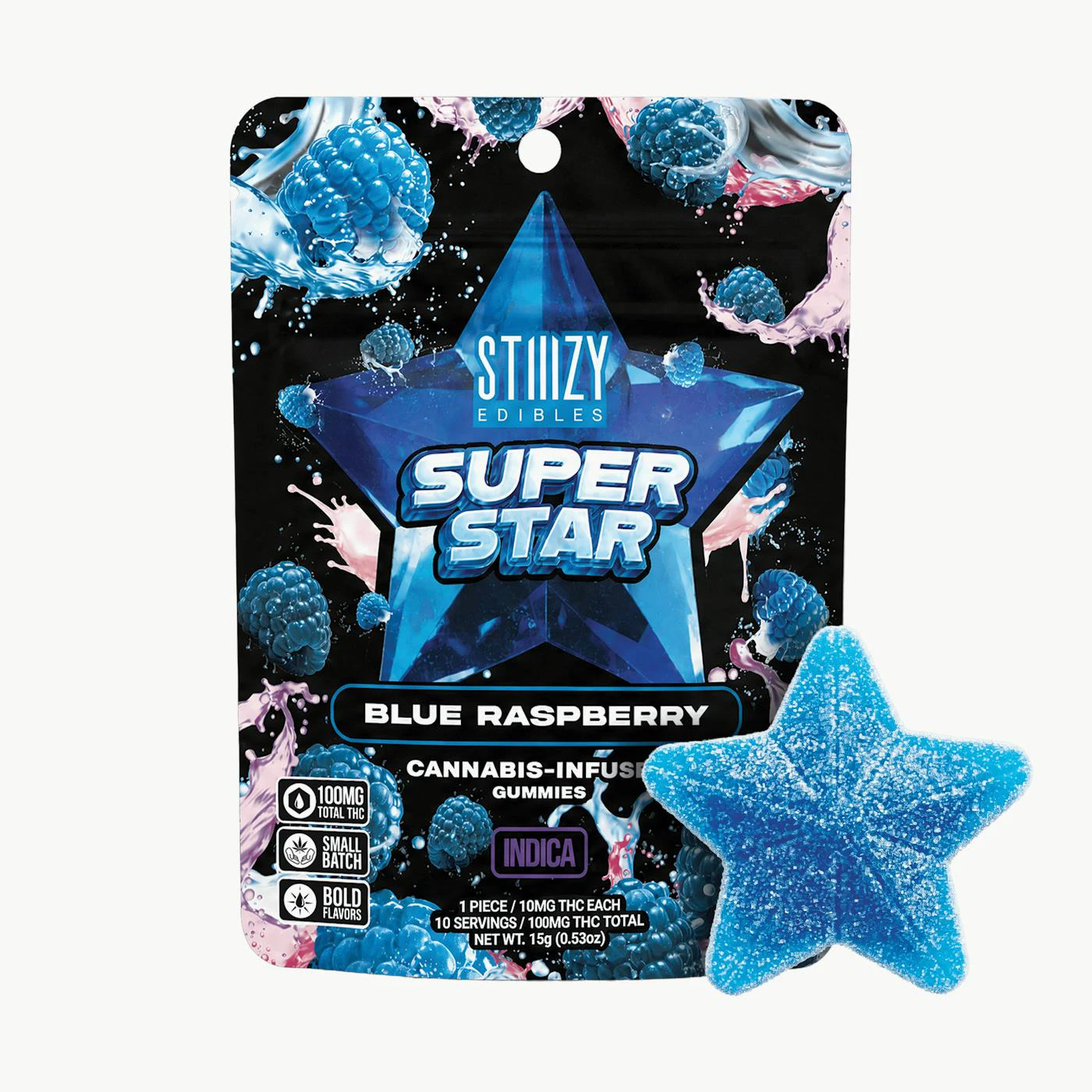 STIIIZY - STIIIZY - Edibles - Blue Raspberry Star - 100mg Main Image